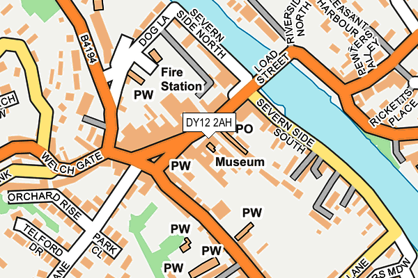 DY12 2AH map - OS OpenMap – Local (Ordnance Survey) DY12 2AH map - OS OpenMap – Local (Ordnance Survey)