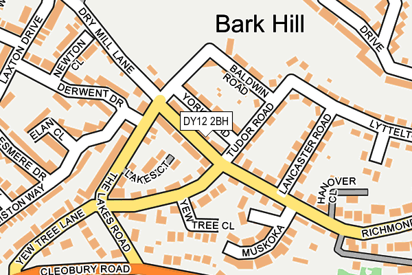 DY12 2BH map - OS OpenMap – Local (Ordnance Survey) DY12 2BH map - OS OpenMap – Local (Ordnance Survey)
