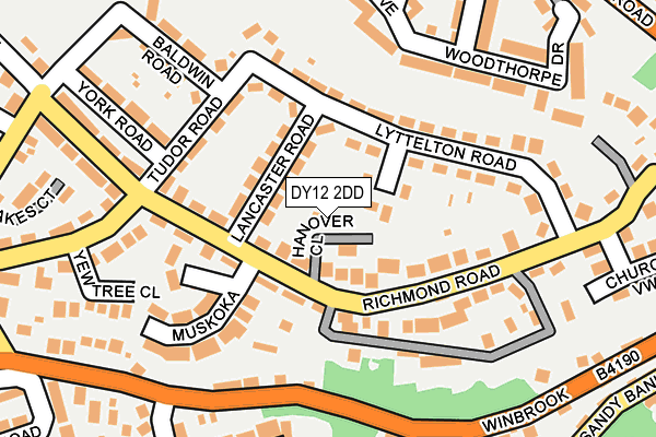 DY12 2DD map - OS OpenMap – Local (Ordnance Survey) DY12 2DD map - OS OpenMap – Local (Ordnance Survey)