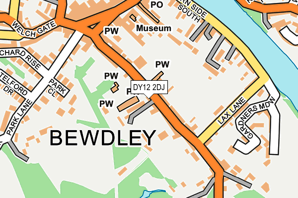 DY12 2DJ map - OS OpenMap – Local (Ordnance Survey)