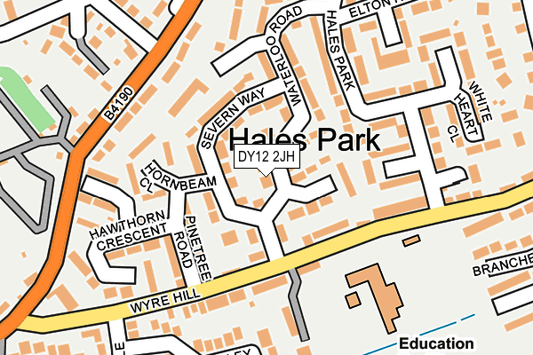 DY12 2JH map - OS OpenMap – Local (Ordnance Survey) DY12 2JH map - OS OpenMap – Local (Ordnance Survey)
