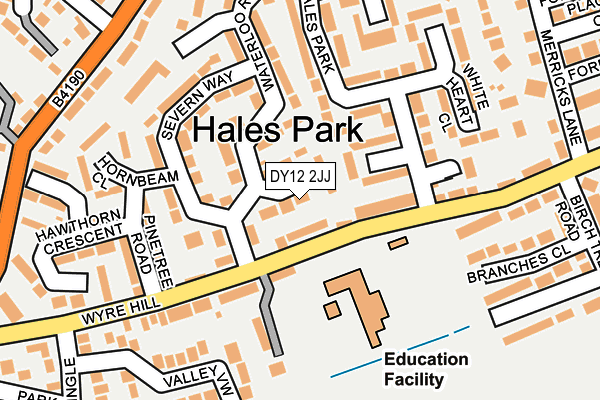 DY12 2JJ map - OS OpenMap – Local (Ordnance Survey) DY12 2JJ map - OS OpenMap – Local (Ordnance Survey)