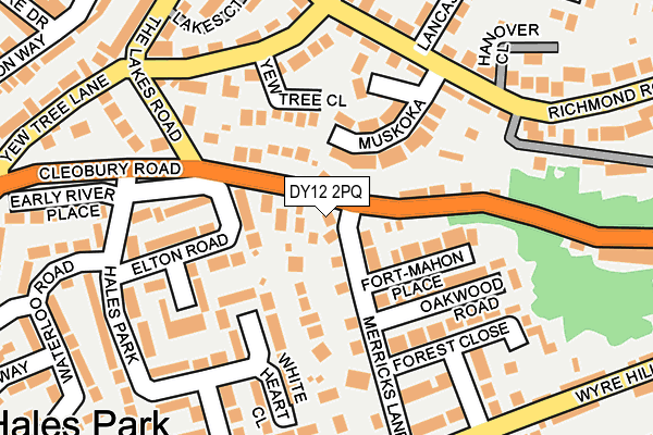 DY12 2PQ map - OS OpenMap – Local (Ordnance Survey) DY12 2PQ map - OS OpenMap – Local (Ordnance Survey)