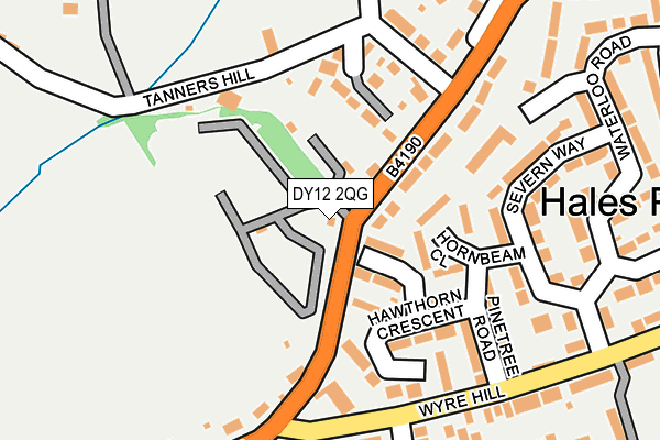 DY12 2QG map - OS OpenMap – Local (Ordnance Survey) DY12 2QG map - OS OpenMap – Local (Ordnance Survey)