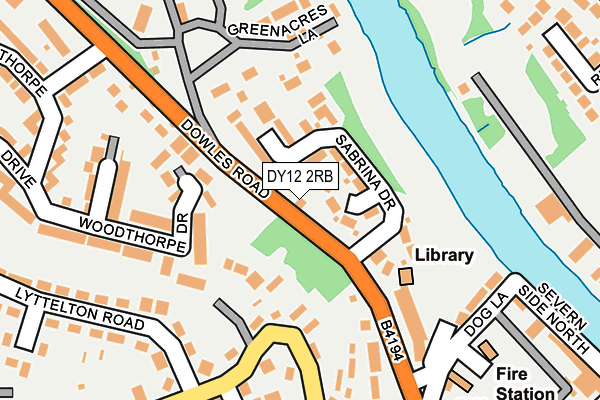 DY12 2RB map - OS OpenMap – Local (Ordnance Survey) DY12 2RB map - OS OpenMap – Local (Ordnance Survey)