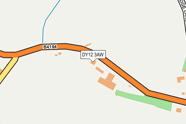 DY12 3AW map - OS OpenMap – Local (Ordnance Survey) DY12 3AW map - OS OpenMap – Local (Ordnance Survey)
