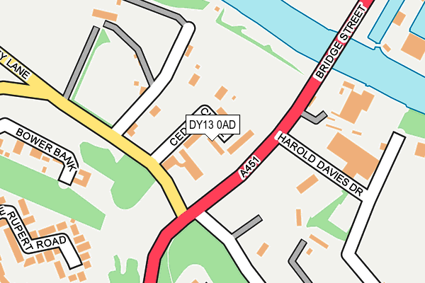 DY13 0AD map - OS OpenMap – Local (Ordnance Survey) DY13 0AD map - OS OpenMap – Local (Ordnance Survey)