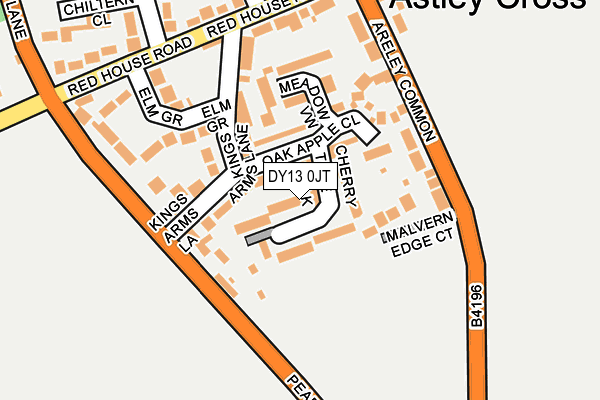 DY13 0JT map - OS OpenMap – Local (Ordnance Survey) DY13 0JT map - OS OpenMap – Local (Ordnance Survey)