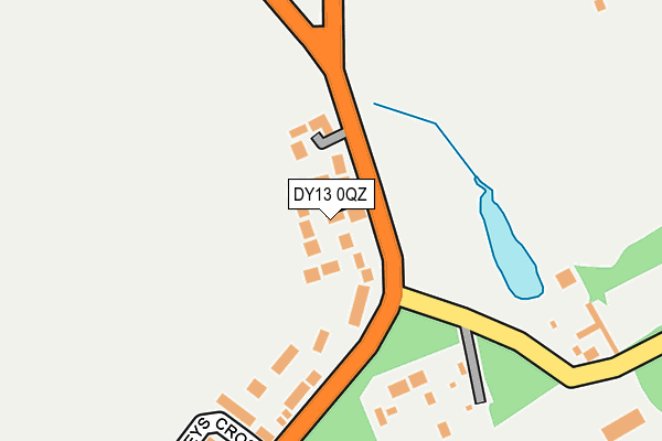 DY13 0QZ map - OS OpenMap – Local (Ordnance Survey) DY13 0QZ map - OS OpenMap – Local (Ordnance Survey)