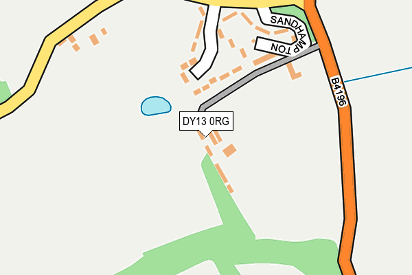 DY13 0RG map - OS OpenMap – Local (Ordnance Survey) DY13 0RG map - OS OpenMap – Local (Ordnance Survey)