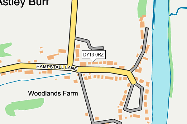DY13 0RZ map - OS OpenMap – Local (Ordnance Survey) DY13 0RZ map - OS OpenMap – Local (Ordnance Survey)