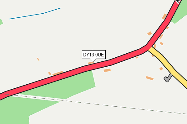 DY13 0UE map - OS OpenMap – Local (Ordnance Survey) DY13 0UE map - OS OpenMap – Local (Ordnance Survey)