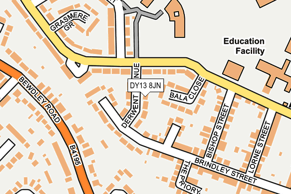 DY13 8JN map - OS OpenMap – Local (Ordnance Survey) DY13 8JN map - OS OpenMap – Local (Ordnance Survey)