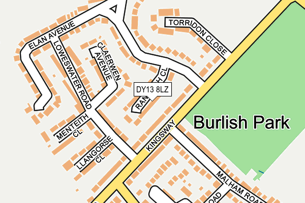 DY13 8LZ map - OS OpenMap – Local (Ordnance Survey) DY13 8LZ map - OS OpenMap – Local (Ordnance Survey)