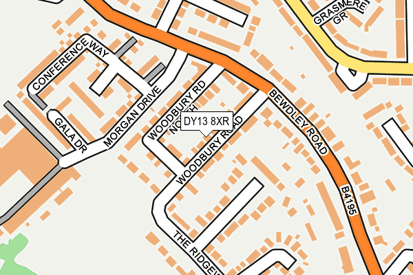 DY13 8XR map - OS OpenMap – Local (Ordnance Survey) DY13 8XR map - OS OpenMap – Local (Ordnance Survey)