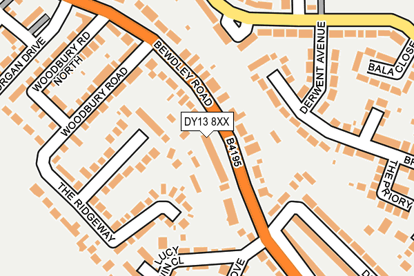 DY13 8XX map - OS OpenMap – Local (Ordnance Survey) DY13 8XX map - OS OpenMap – Local (Ordnance Survey)