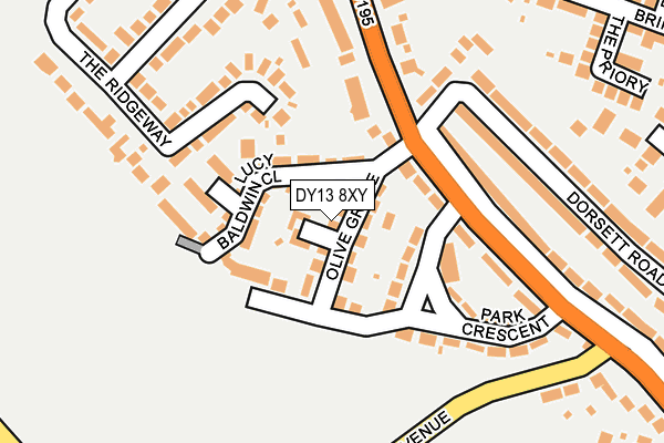 DY13 8XY map - OS OpenMap – Local (Ordnance Survey) DY13 8XY map - OS OpenMap – Local (Ordnance Survey)