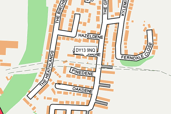 DY13 9NQ map - OS OpenMap – Local (Ordnance Survey) DY13 9NQ map - OS OpenMap – Local (Ordnance Survey)