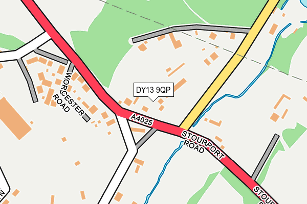 DY13 9QP map - OS OpenMap – Local (Ordnance Survey) DY13 9QP map - OS OpenMap – Local (Ordnance Survey)