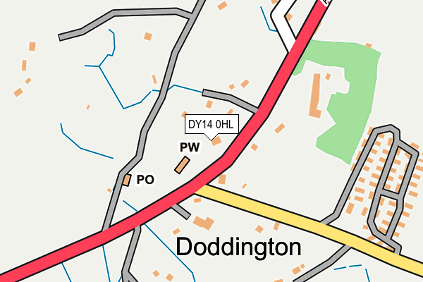 DY14 0HL map - OS OpenMap – Local (Ordnance Survey)