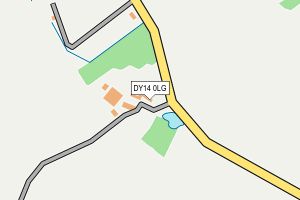 DY14 0LG map - OS OpenMap – Local (Ordnance Survey) DY14 0LG map - OS OpenMap – Local (Ordnance Survey)