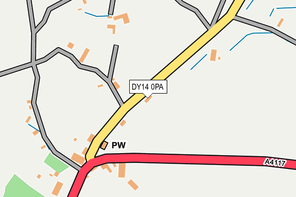 DY14 0PA map - OS OpenMap – Local (Ordnance Survey) DY14 0PA map - OS OpenMap – Local (Ordnance Survey)