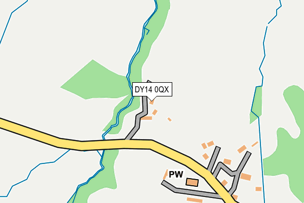 DY14 0QX map - OS OpenMap – Local (Ordnance Survey) DY14 0QX map - OS OpenMap – Local (Ordnance Survey)
