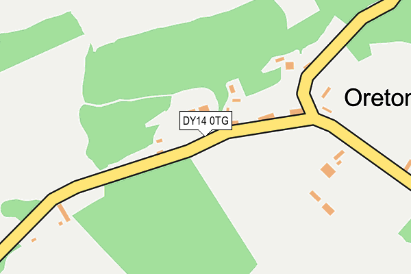 DY14 0TG map - OS OpenMap – Local (Ordnance Survey) DY14 0TG map - OS OpenMap – Local (Ordnance Survey)