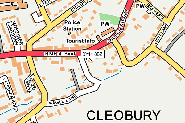 DY14 8BZ map - OS OpenMap – Local (Ordnance Survey)