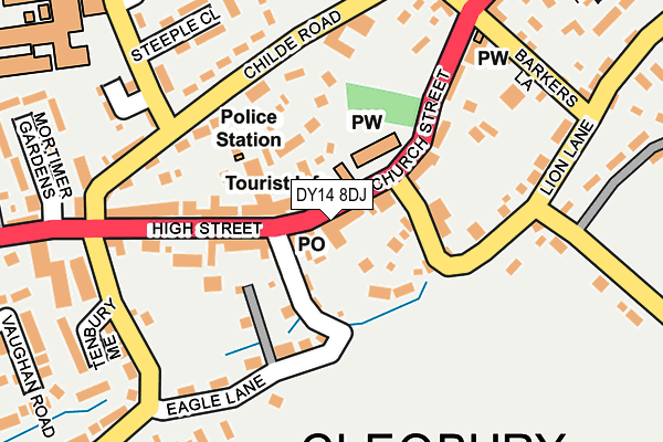 DY14 8DJ map - OS OpenMap – Local (Ordnance Survey)