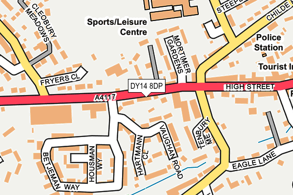 DY14 8DP map - OS OpenMap – Local (Ordnance Survey) DY14 8DP map - OS OpenMap – Local (Ordnance Survey)