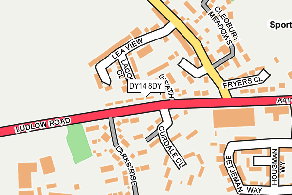 DY14 8DY map - OS OpenMap – Local (Ordnance Survey) DY14 8DY map - OS OpenMap – Local (Ordnance Survey)