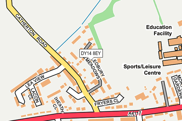 DY14 8EY map - OS OpenMap – Local (Ordnance Survey) DY14 8EY map - OS OpenMap – Local (Ordnance Survey)