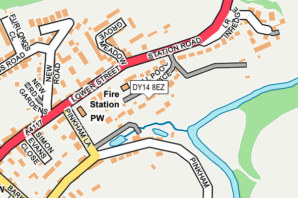 DY14 8EZ map - OS OpenMap – Local (Ordnance Survey)