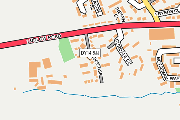 DY14 8JJ map - OS OpenMap – Local (Ordnance Survey) DY14 8JJ map - OS OpenMap – Local (Ordnance Survey)