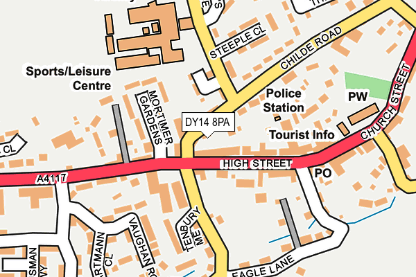 DY14 8PA map - OS OpenMap – Local (Ordnance Survey) DY14 8PA map - OS OpenMap – Local (Ordnance Survey)