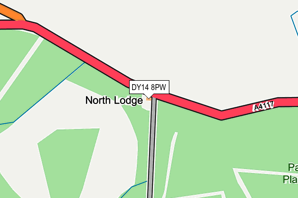 DY14 8PW map - OS OpenMap – Local (Ordnance Survey) DY14 8PW map - OS OpenMap – Local (Ordnance Survey)