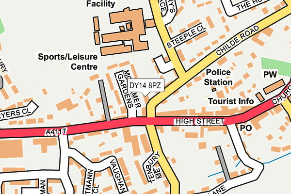 DY14 8PZ map - OS OpenMap – Local (Ordnance Survey) DY14 8PZ map - OS OpenMap – Local (Ordnance Survey)