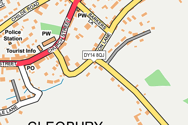DY14 8QJ map - OS OpenMap – Local (Ordnance Survey) DY14 8QJ map - OS OpenMap – Local (Ordnance Survey)