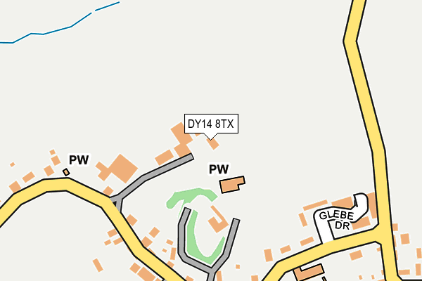 DY14 8TX map - OS OpenMap – Local (Ordnance Survey) DY14 8TX map - OS OpenMap – Local (Ordnance Survey)