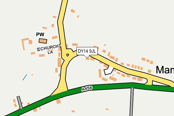 DY14 9JL map - OS OpenMap – Local (Ordnance Survey) DY14 9JL map - OS OpenMap – Local (Ordnance Survey)