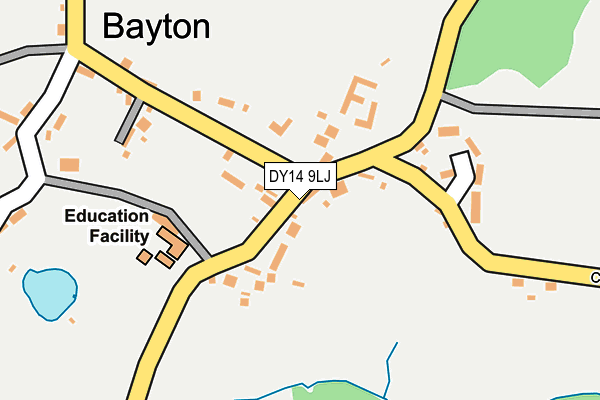 DY14 9LJ map - OS OpenMap – Local (Ordnance Survey) DY14 9LJ map - OS OpenMap – Local (Ordnance Survey)