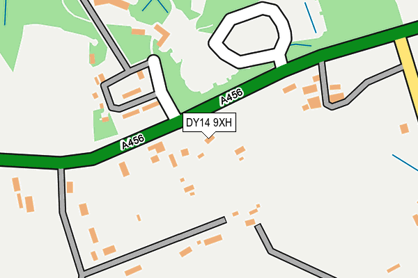 DY14 9XH map - OS OpenMap – Local (Ordnance Survey) DY14 9XH map - OS OpenMap – Local (Ordnance Survey)