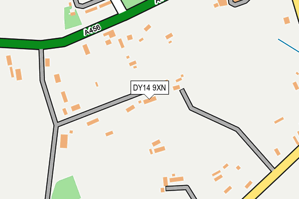 DY14 9XN map - OS OpenMap – Local (Ordnance Survey) DY14 9XN map - OS OpenMap – Local (Ordnance Survey)