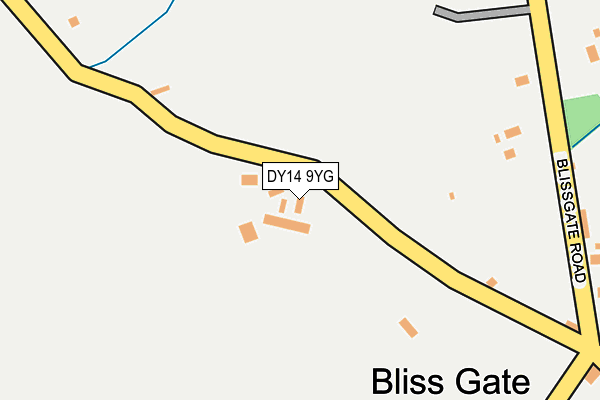 DY14 9YG map - OS OpenMap – Local (Ordnance Survey)