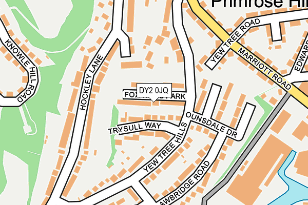 DY2 0JQ map - OS OpenMap – Local (Ordnance Survey) DY2 0JQ map - OS OpenMap – Local (Ordnance Survey)