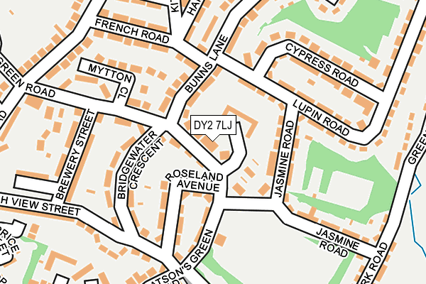 DY2 7LJ map - OS OpenMap – Local (Ordnance Survey) DY2 7LJ map - OS OpenMap – Local (Ordnance Survey)