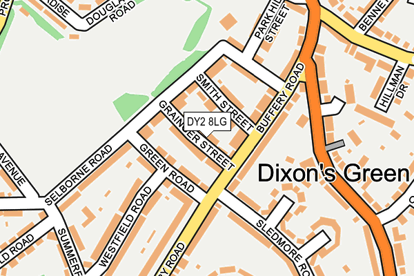 DY2 8LG map - OS OpenMap – Local (Ordnance Survey) DY2 8LG map - OS OpenMap – Local (Ordnance Survey)