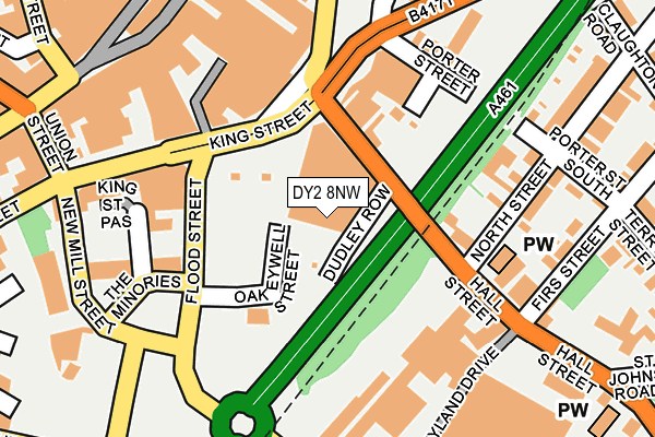 DY2 8NW map - OS OpenMap – Local (Ordnance Survey) DY2 8NW map - OS OpenMap – Local (Ordnance Survey)