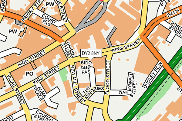 DY2 8NY map - OS OpenMap – Local (Ordnance Survey) DY2 8NY map - OS OpenMap – Local (Ordnance Survey)